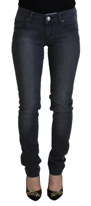 Acht  Jean Skinny Femme à Taille Basse Décontracté Bleu