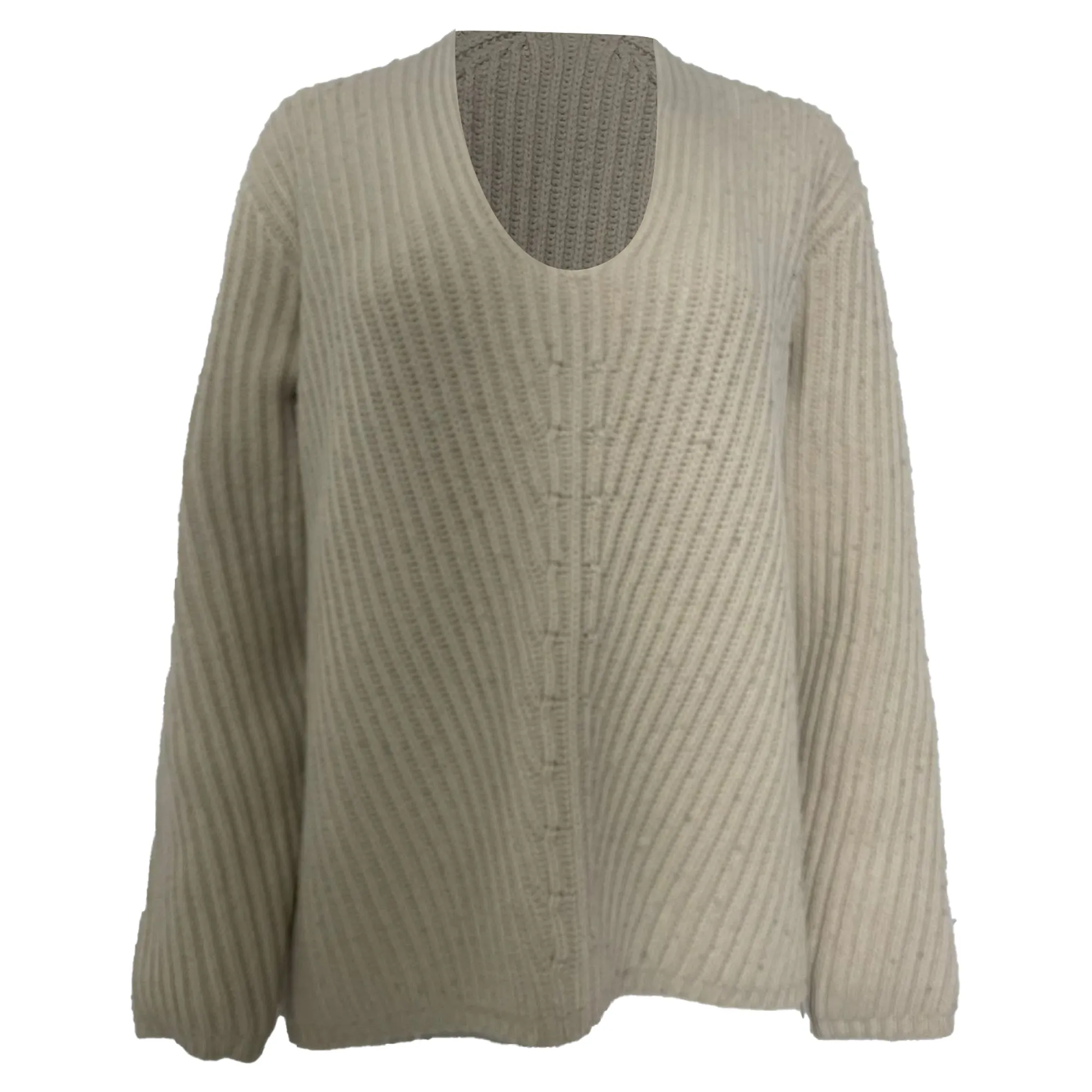 Pull tricoté en laine beige Acne Studios