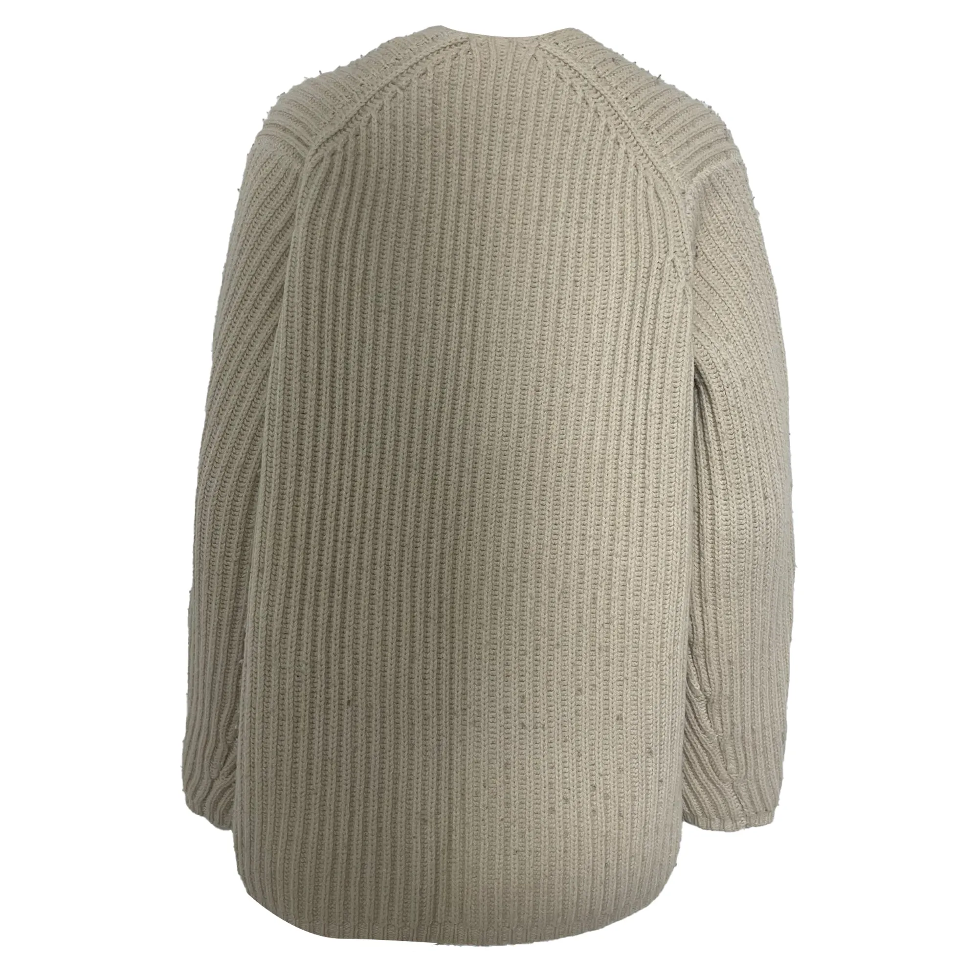 Pull tricoté en laine beige Acne Studios