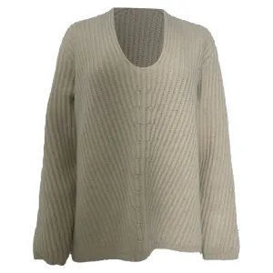 Pull tricoté en laine beige Acne Studios