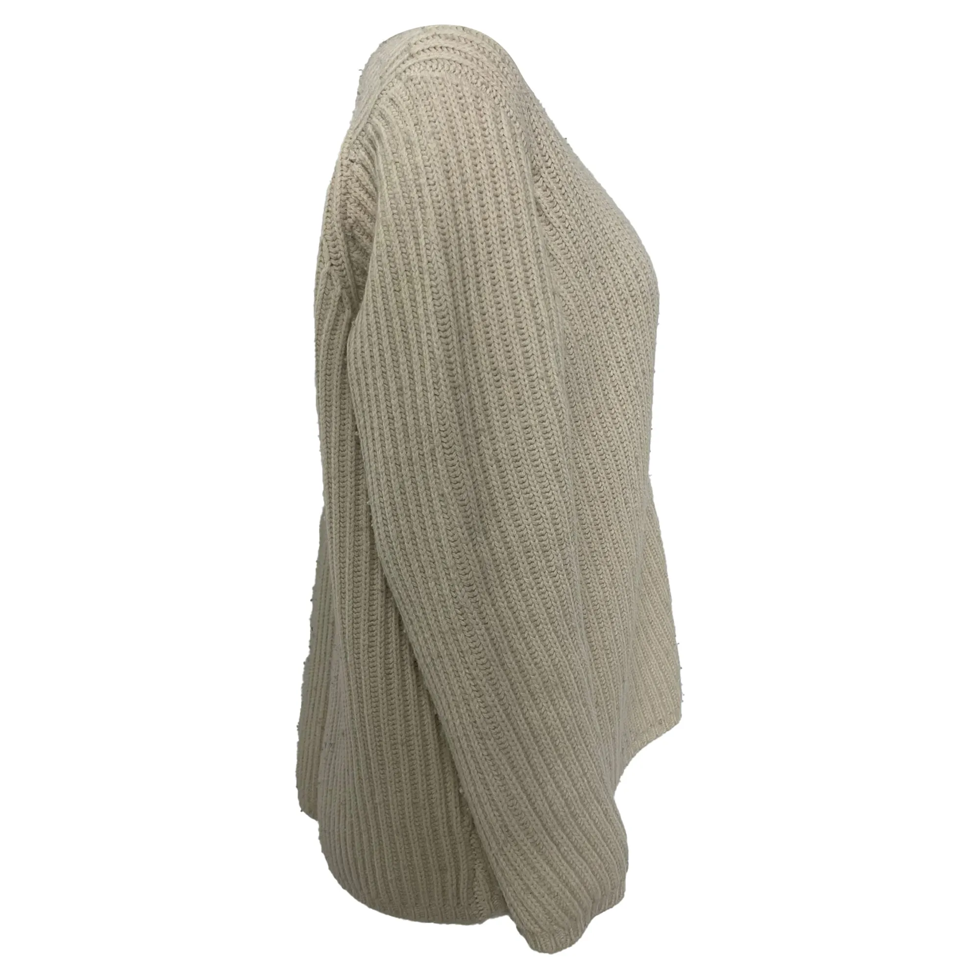 Pull tricoté en laine beige Acne Studios