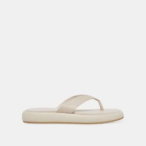 SANDALES ADIN EN CUIR IVOIRE