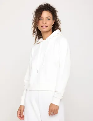 All Eyes Harper Crop Hoodie - Blanc