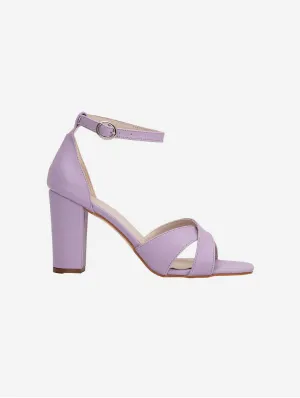 Sandales à talons en simili-cuir Amelia | Lavande