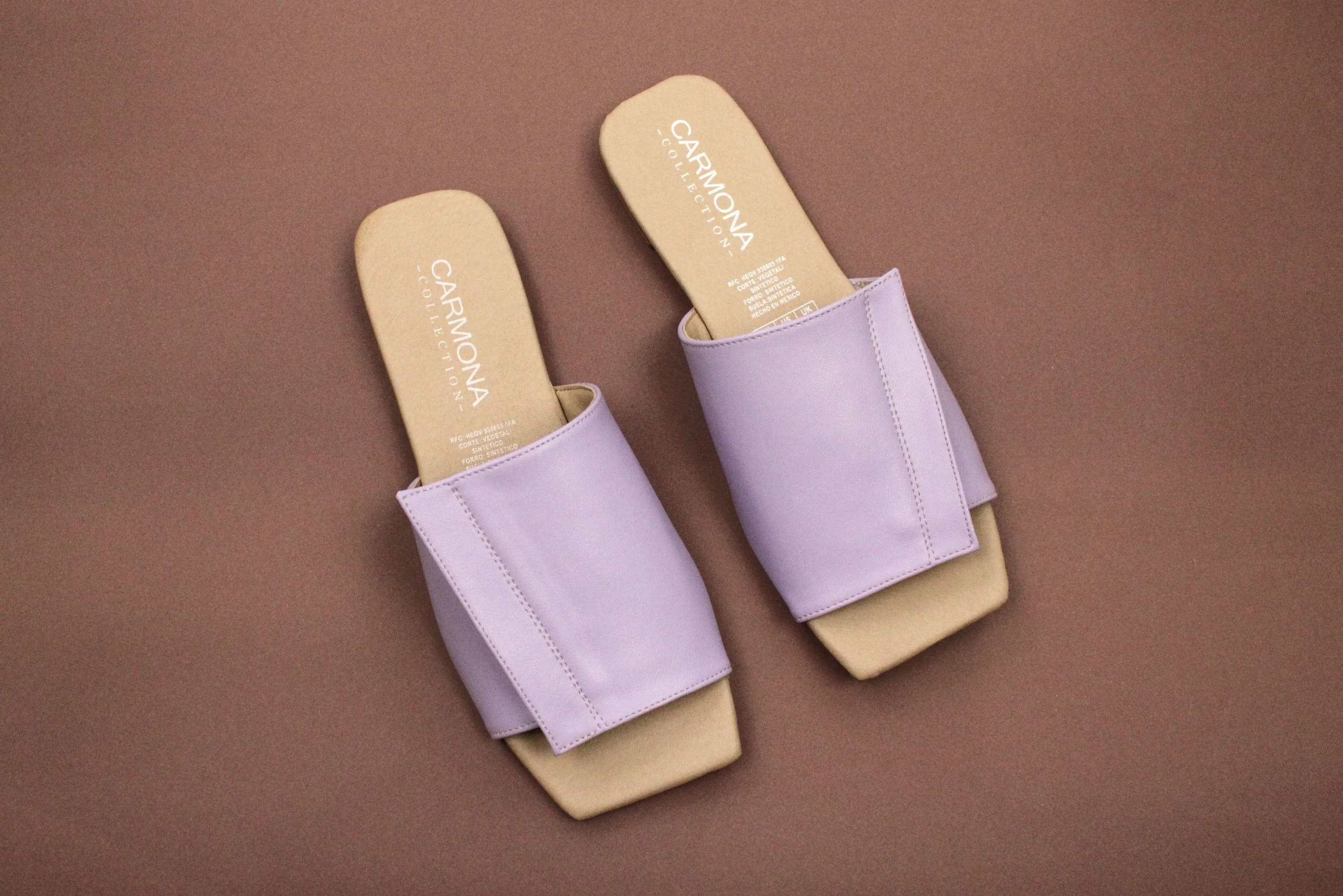 Sandales véganes en cuir de cactus Andrea | Lilas