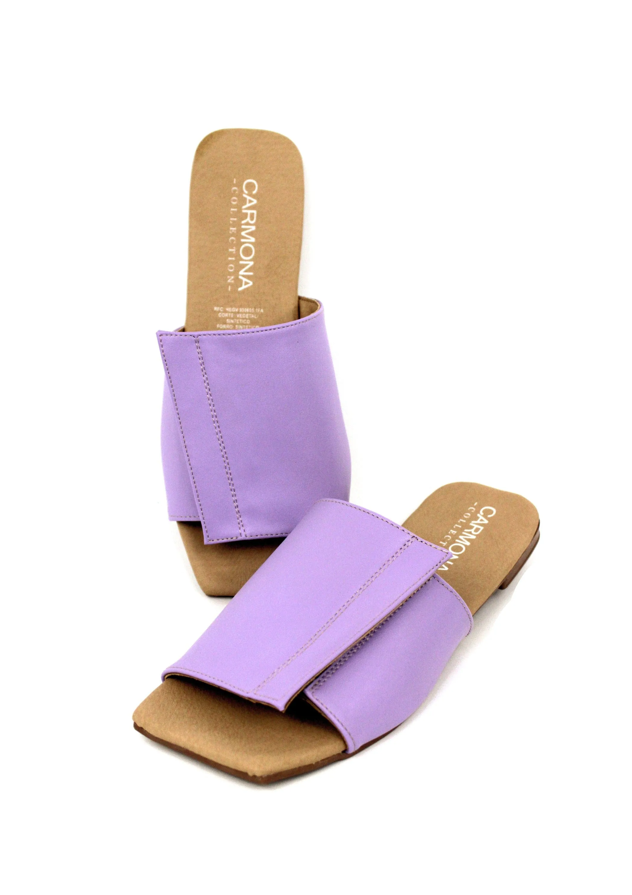 Sandales véganes en cuir de cactus Andrea | Lilas