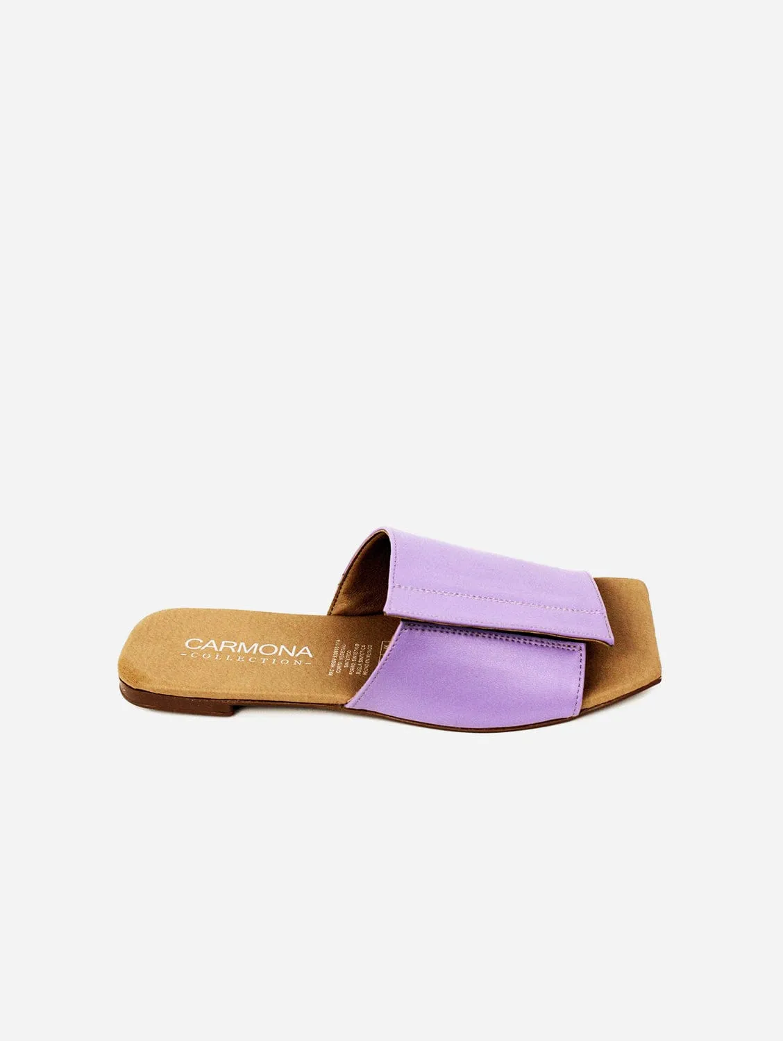 Sandales véganes en cuir de cactus Andrea | Lilas