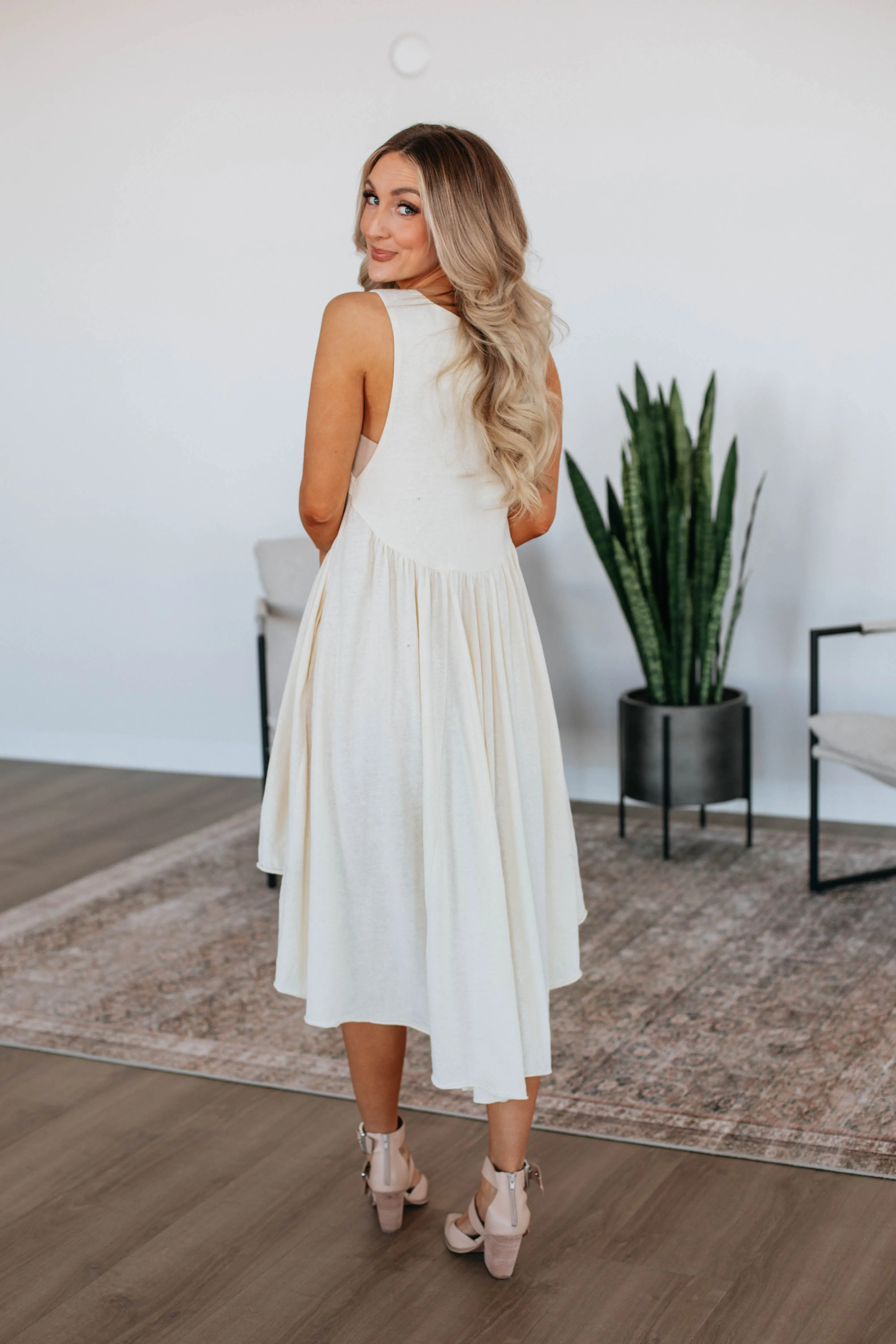 Robe midi Ariella - Naturel
