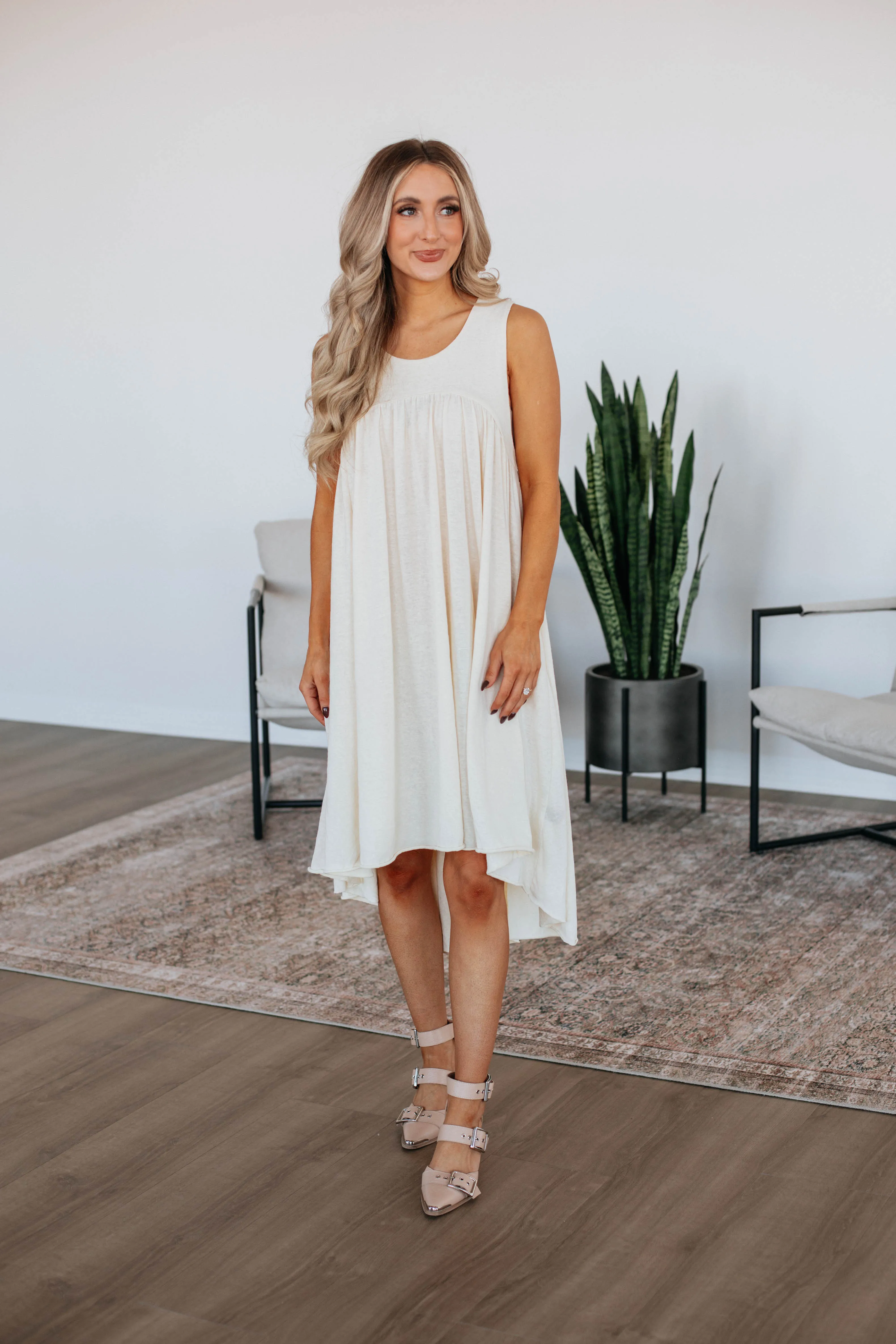 Robe midi Ariella - Naturel