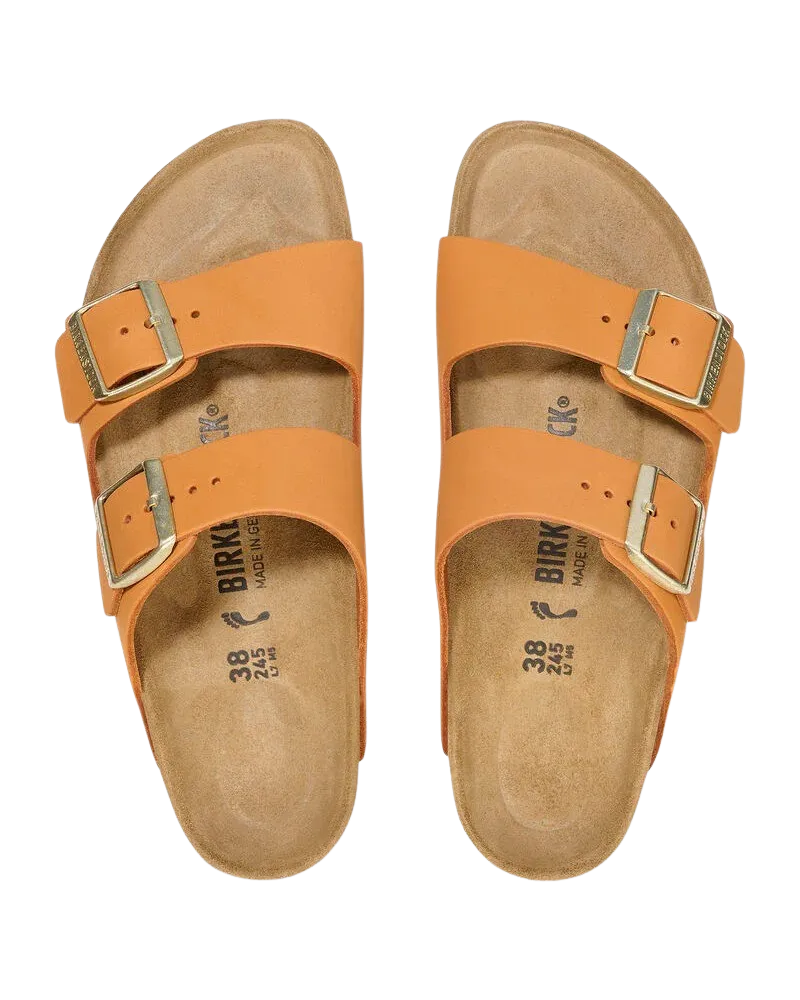 Sandales en cuir Nubuck Arizona en orange brûlé