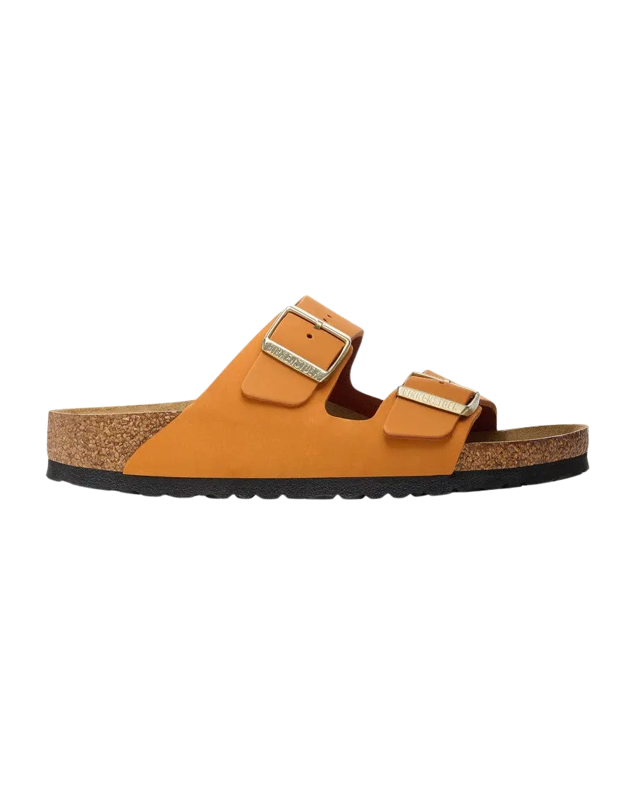 Sandales en cuir Nubuck Arizona en orange brûlé