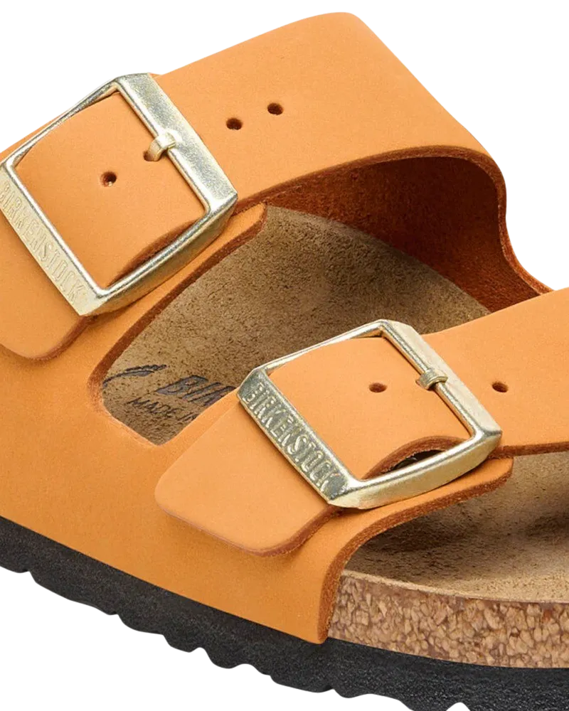Sandales en cuir Nubuck Arizona en orange brûlé