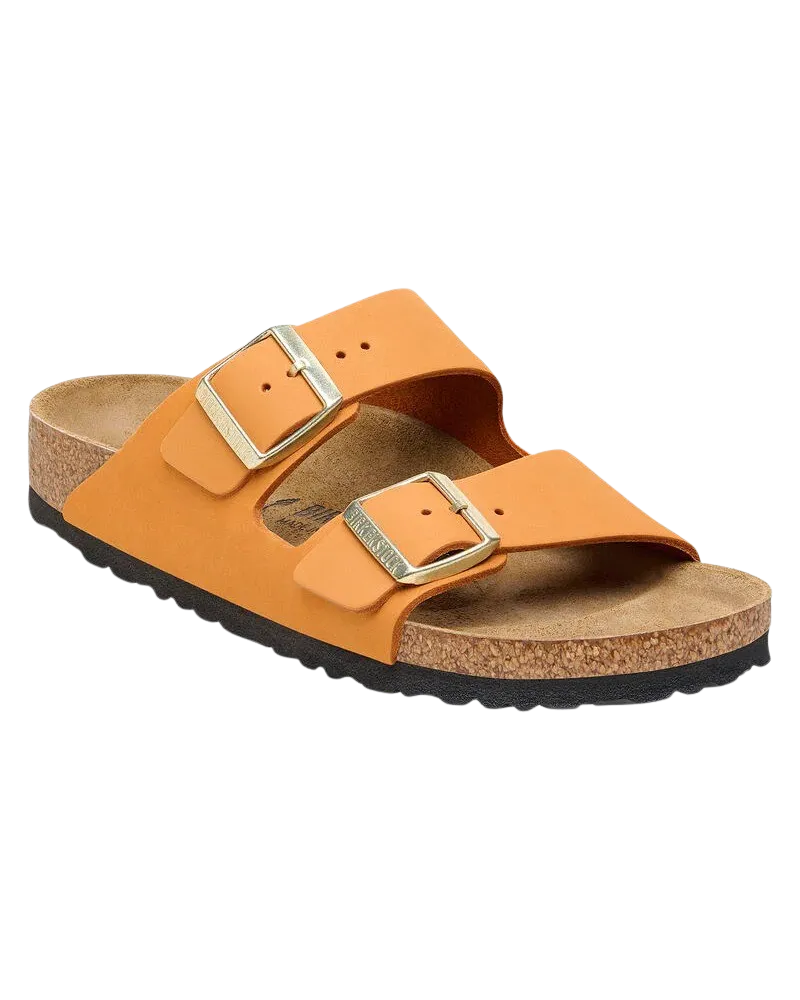 Sandales en cuir Nubuck Arizona en orange brûlé