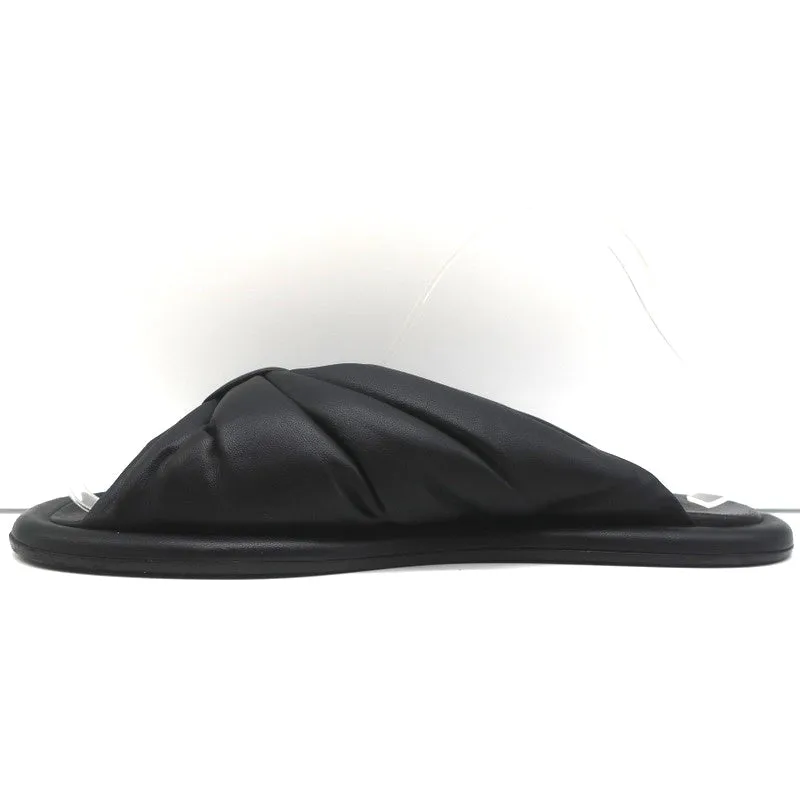 Balenciaga Sandales à Nœud Gonflé en Cuir Noir Taille 38.5