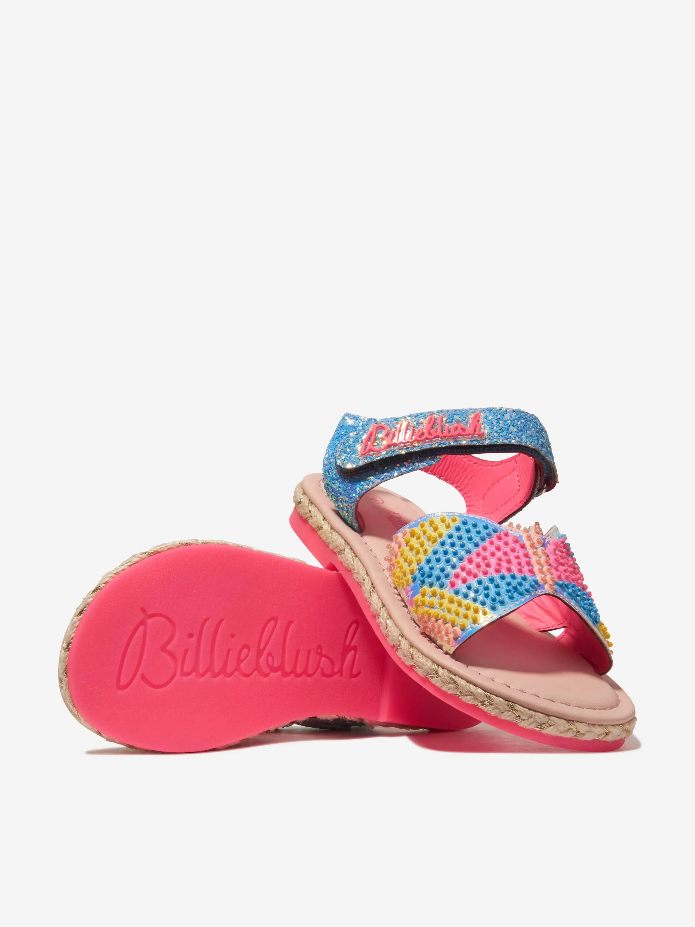 Sandales à Papillon à Paillettes et Perles Billieblush Girls en Bleu