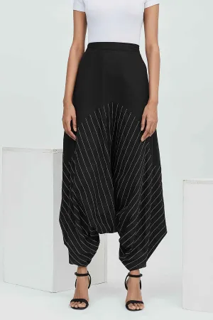 Pantalon Zouave Texturé Noir