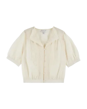 Blouse Brodée Vin Ida-brunelle Écru