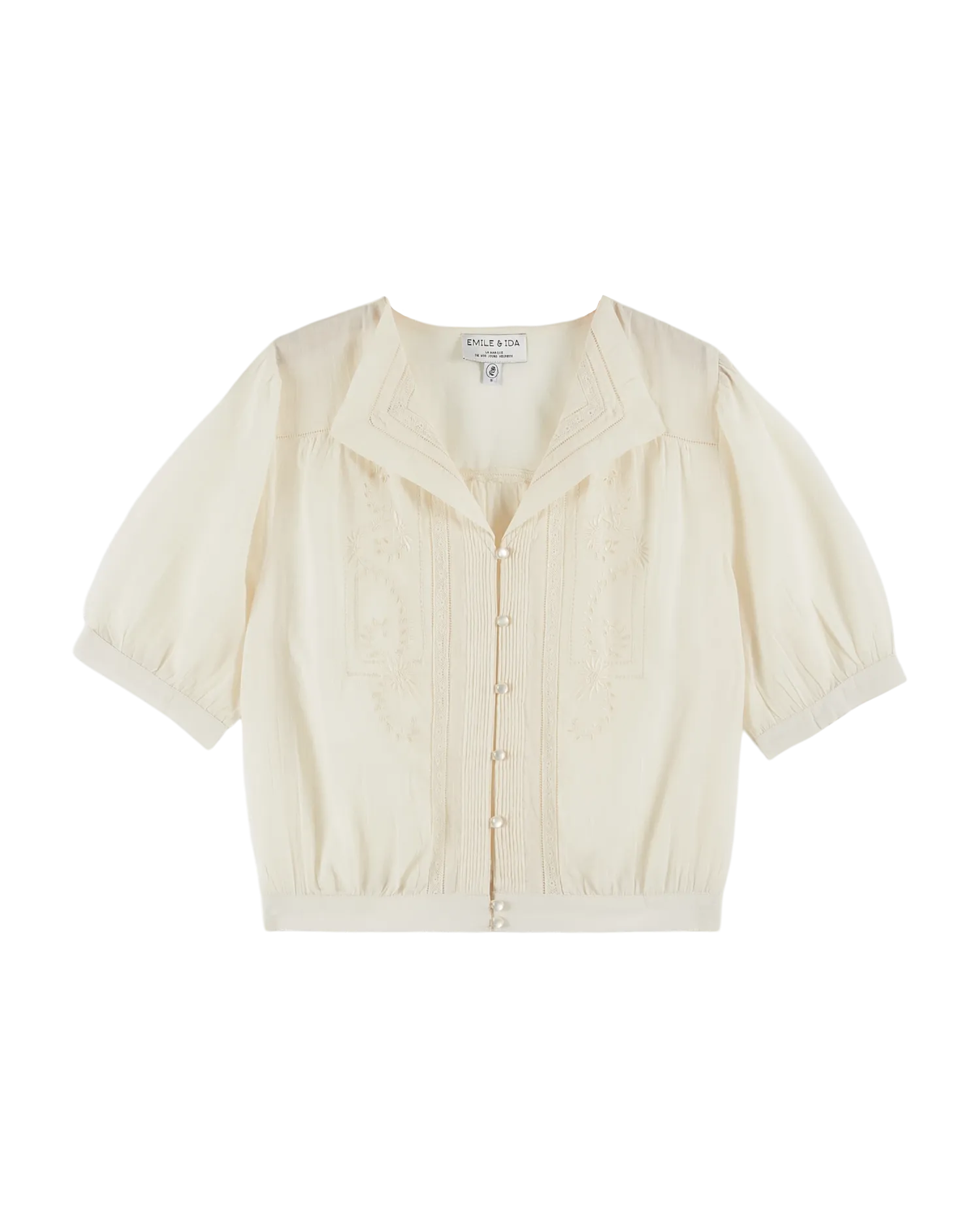 Blouse Brodée Vin Ida-brunelle Écru