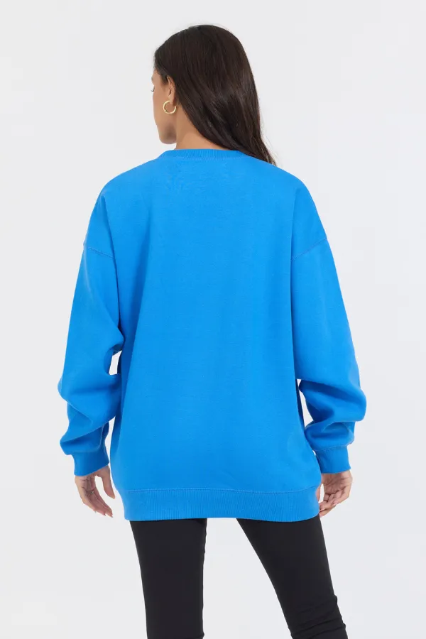 Pull col rond Proweave bleu