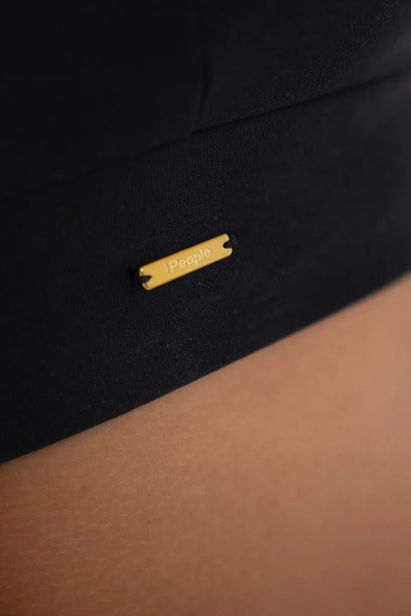 Boston PYRATEX® Haut de soutien-gorge à dos ouvert | Sable noir