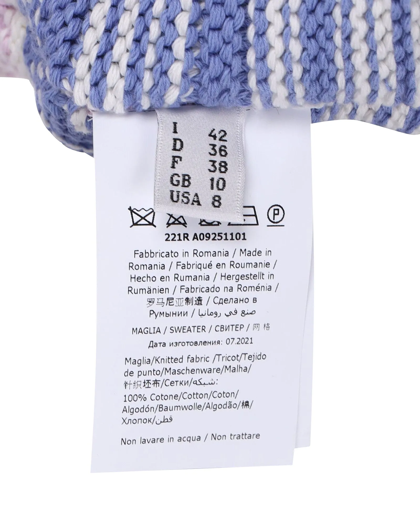 Cardigan rayé Moschino en coton multicolore
