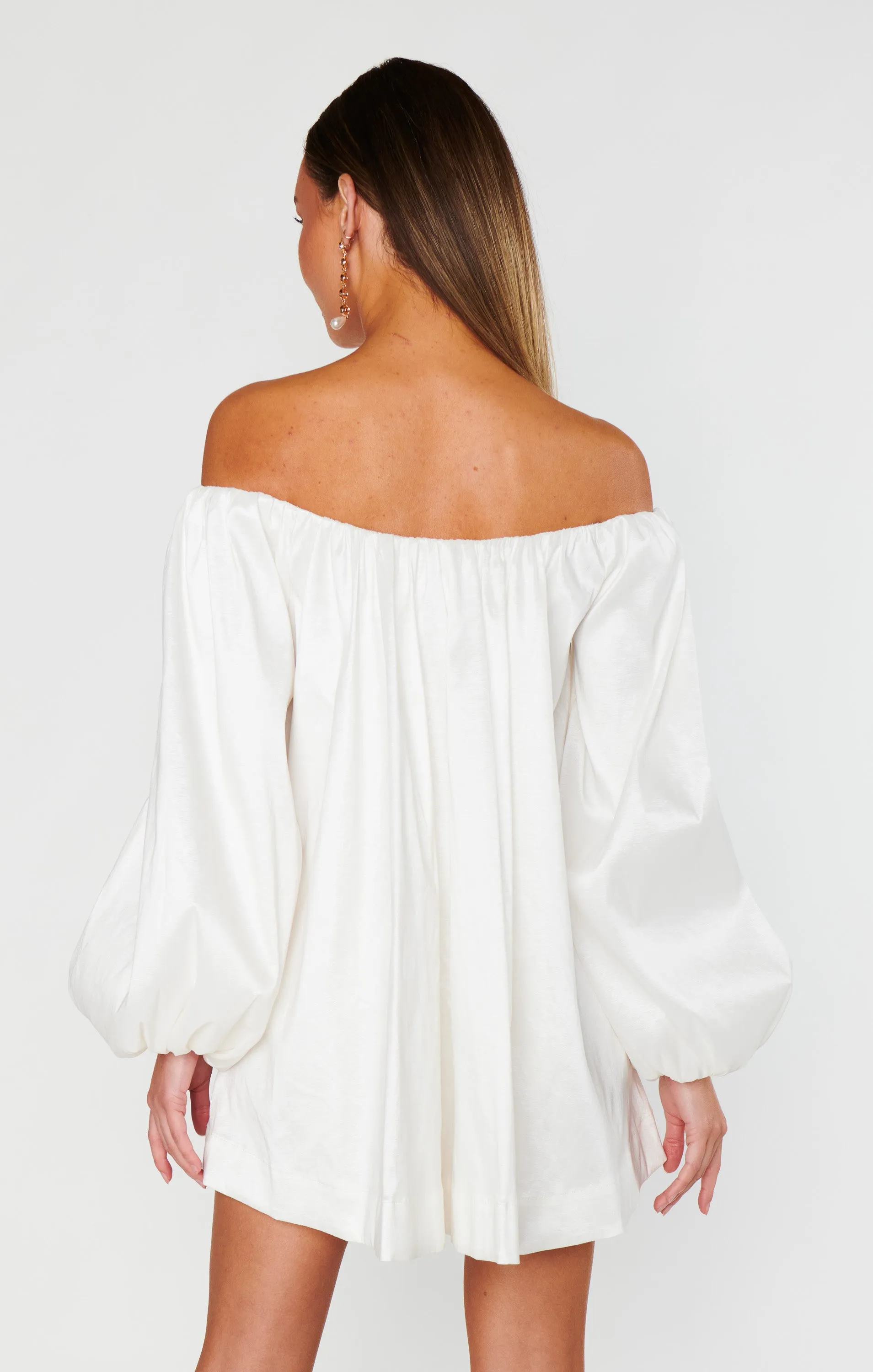 Robe courte Brenna ~ Taffetas blanc