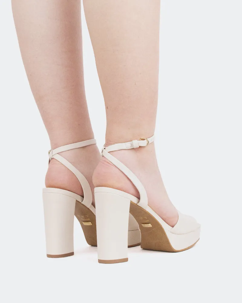 Caicos, Cuir Blanc Cassé