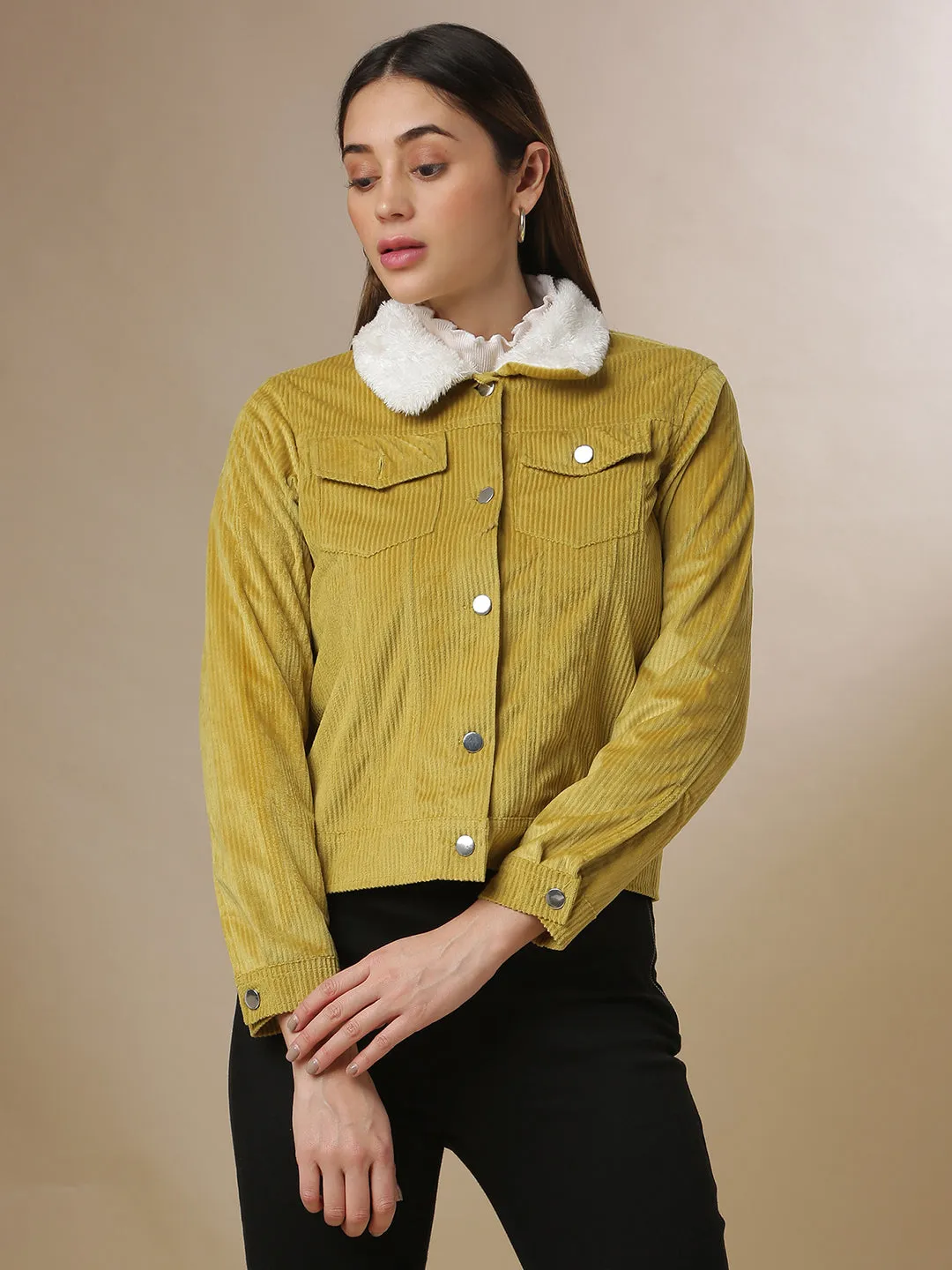 Veste décontractée élégante et unie pour femmes Campus Sutra