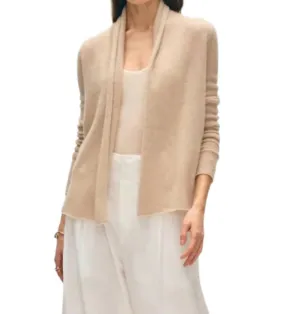 Cardigan en cachemire sable