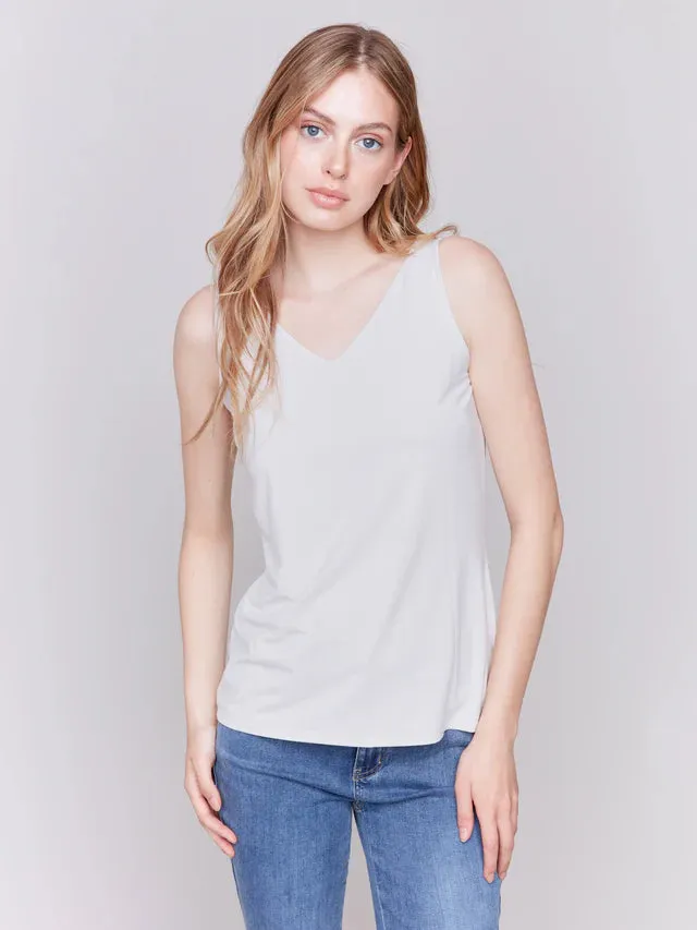 CHARLIE B TANK REVERSIBLE EN BAMBOU VISCOSE - TAUPE