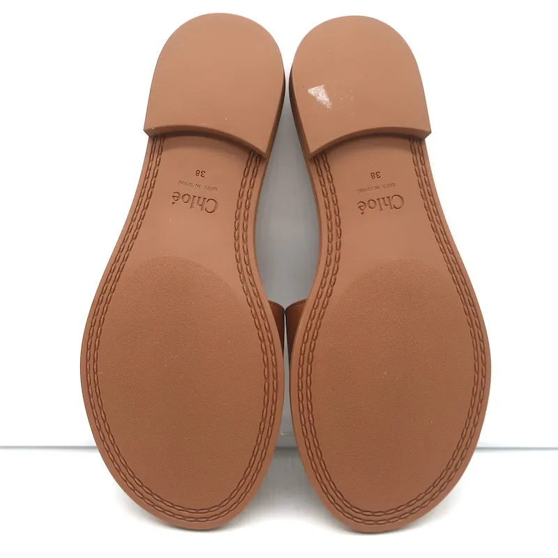 Chloe Marcie Sandales à Boucle Glissière en Cuir Marron Taille 38 NEUVE