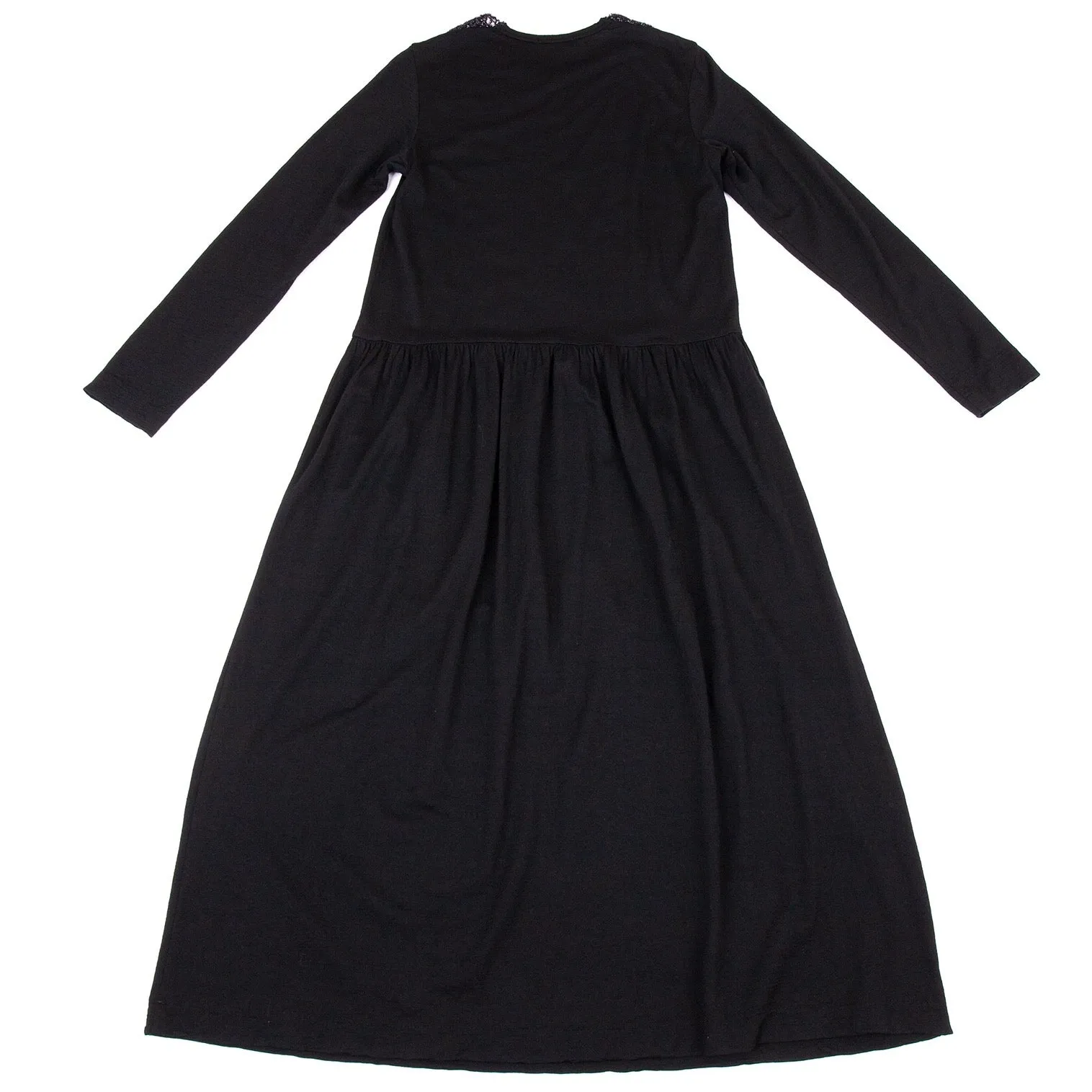 Comme des Garcons Japan. Tricot. Robe longue noire avec design pailleté à l'avant