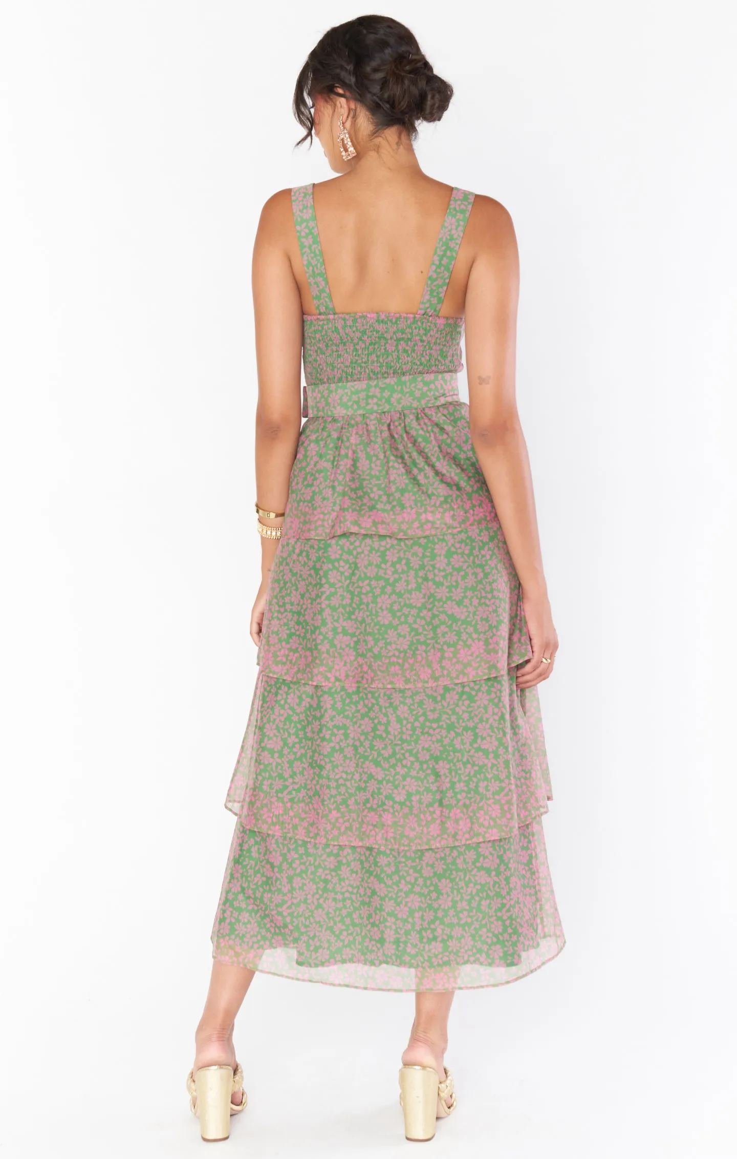 Robe midi Cosmopolitan ~ Imprimé floral pastèque