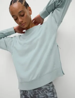 Pull décontracté à panneaux en maille riche en coton - Menthe claire