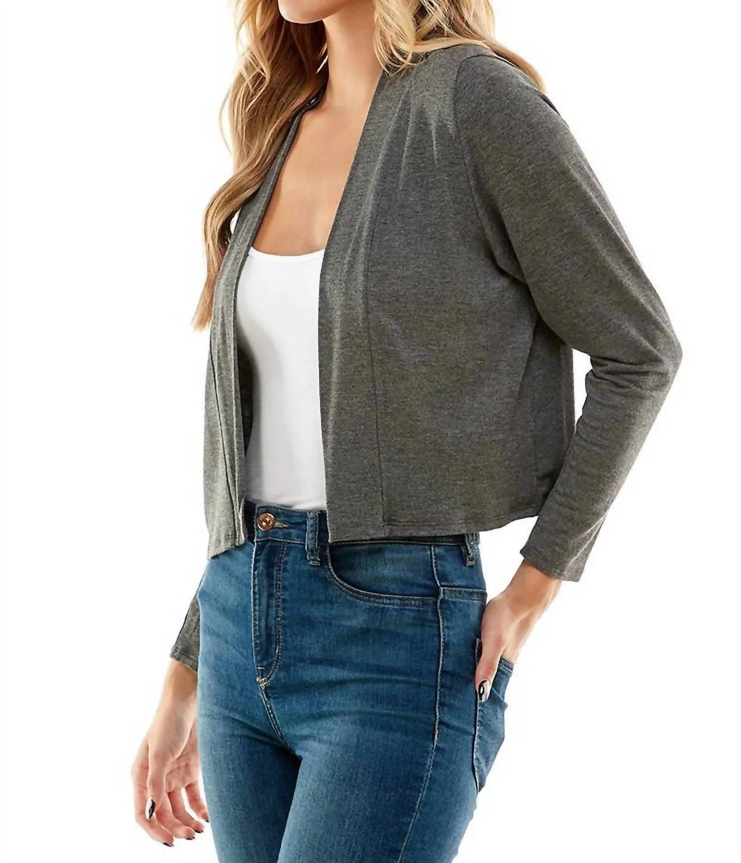 Cardigan court en charbon