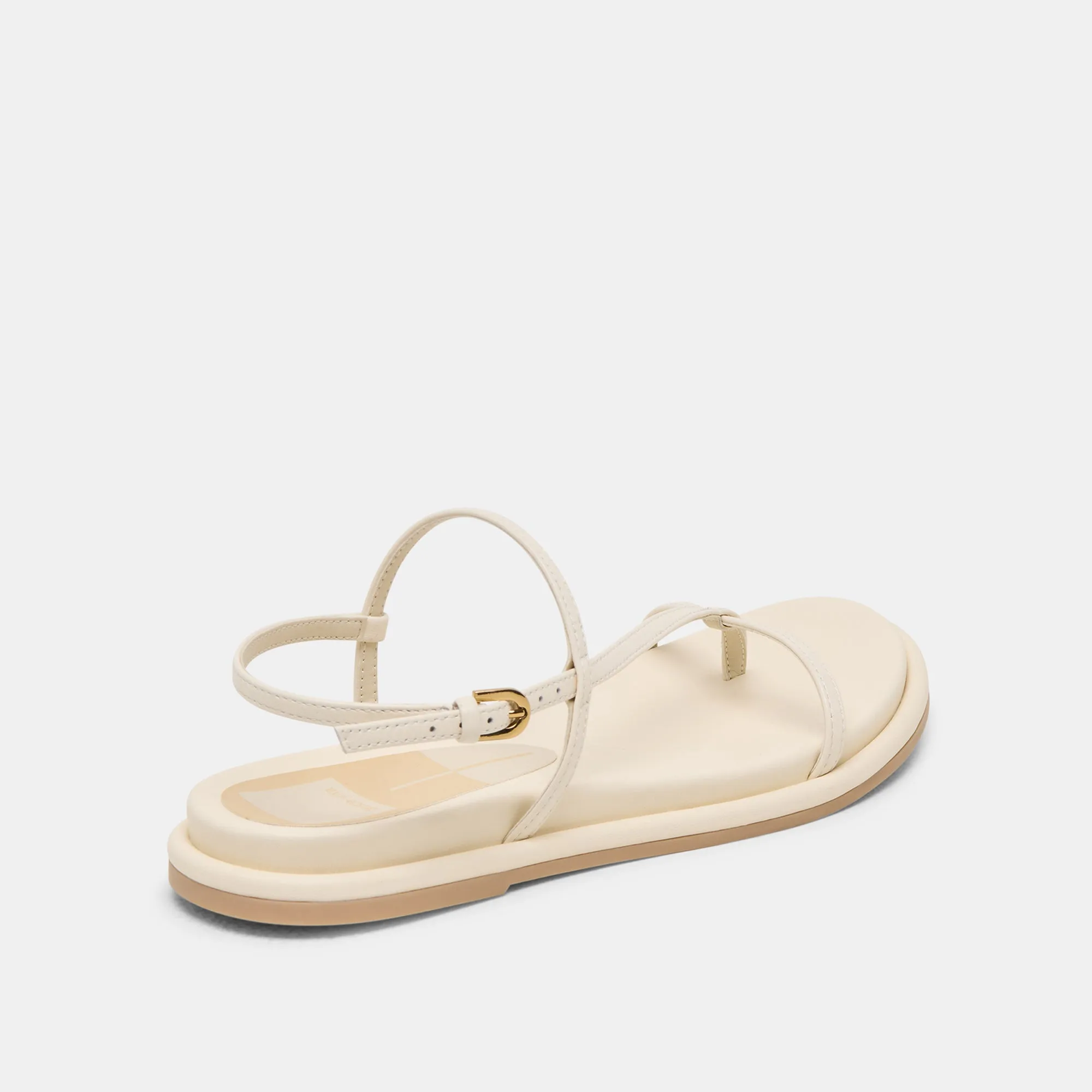 SANDALES DALLEN EN CUIR BLANC CASSÉ