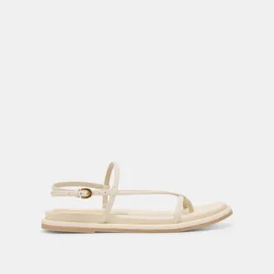 SANDALES DALLEN EN CUIR BLANC CASSÉ