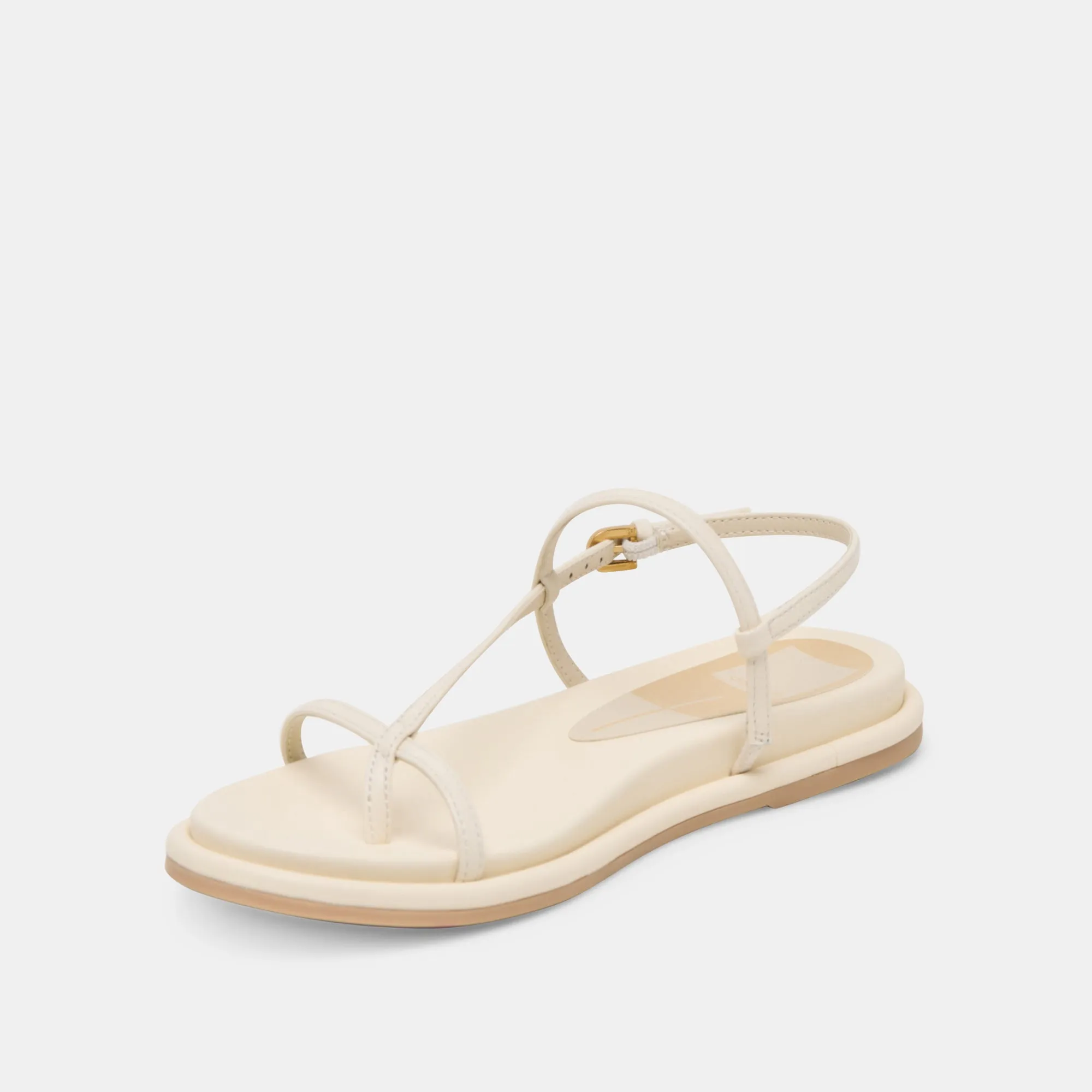 SANDALES DALLEN EN CUIR BLANC CASSÉ