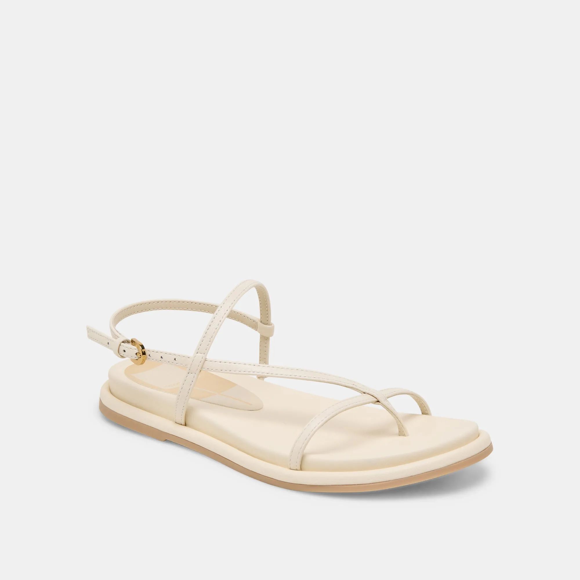SANDALES DALLEN EN CUIR BLANC CASSÉ