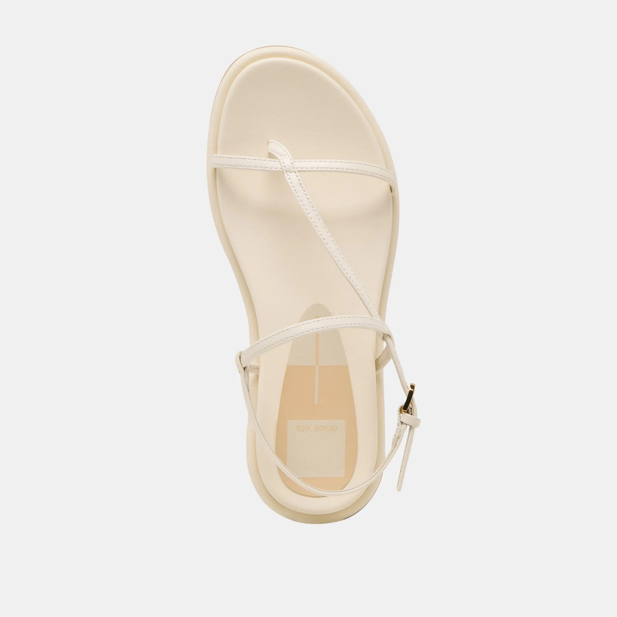 SANDALES DALLEN EN CUIR BLANC CASSÉ