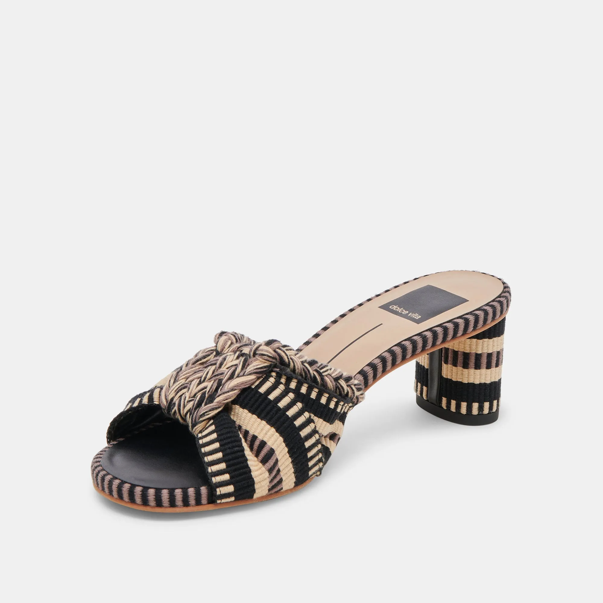 DALLIE TALONS NOIRS MULTICOLORES TISSÉS