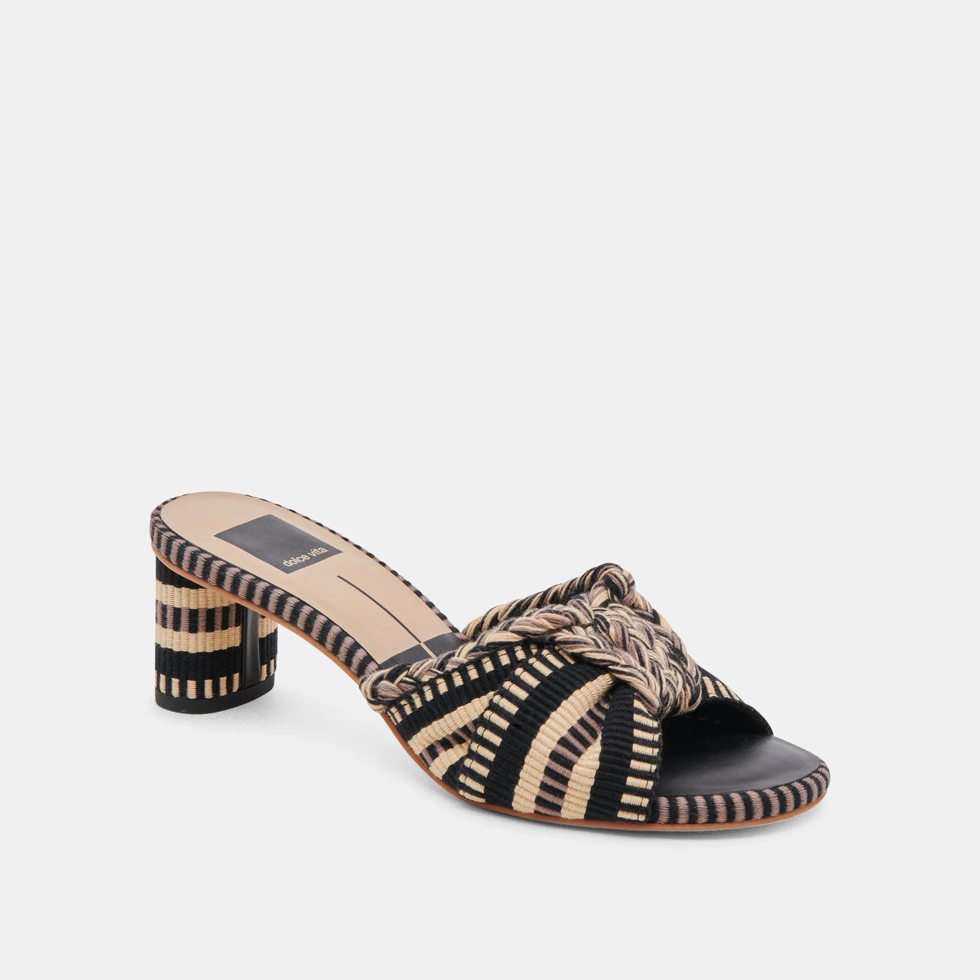 DALLIE TALONS NOIRS MULTICOLORES TISSÉS