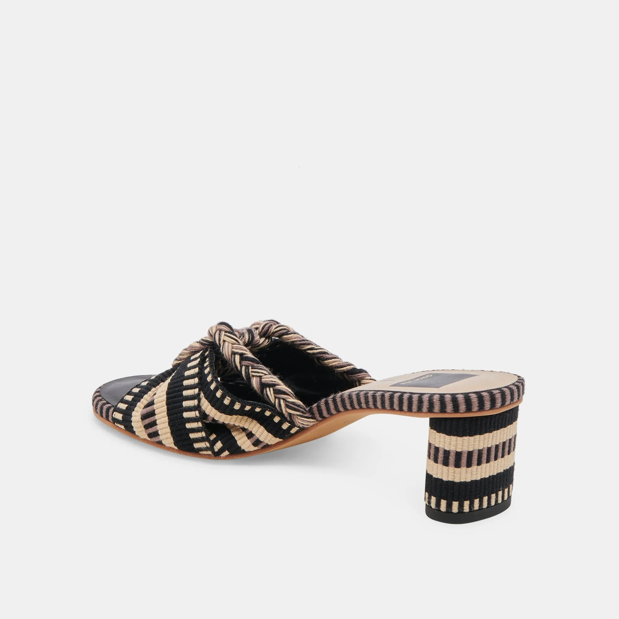 DALLIE TALONS NOIRS MULTICOLORES TISSÉS