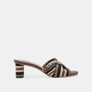 DALLIE TALONS NOIRS MULTICOLORES TISSÉS