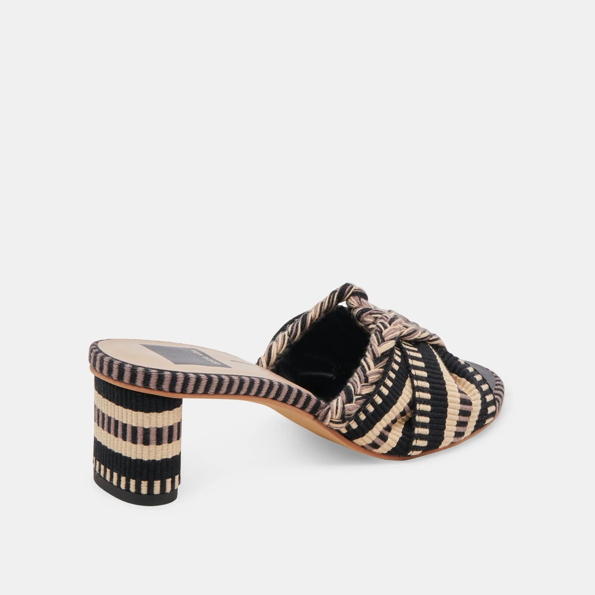 DALLIE TALONS NOIRS MULTICOLORES TISSÉS