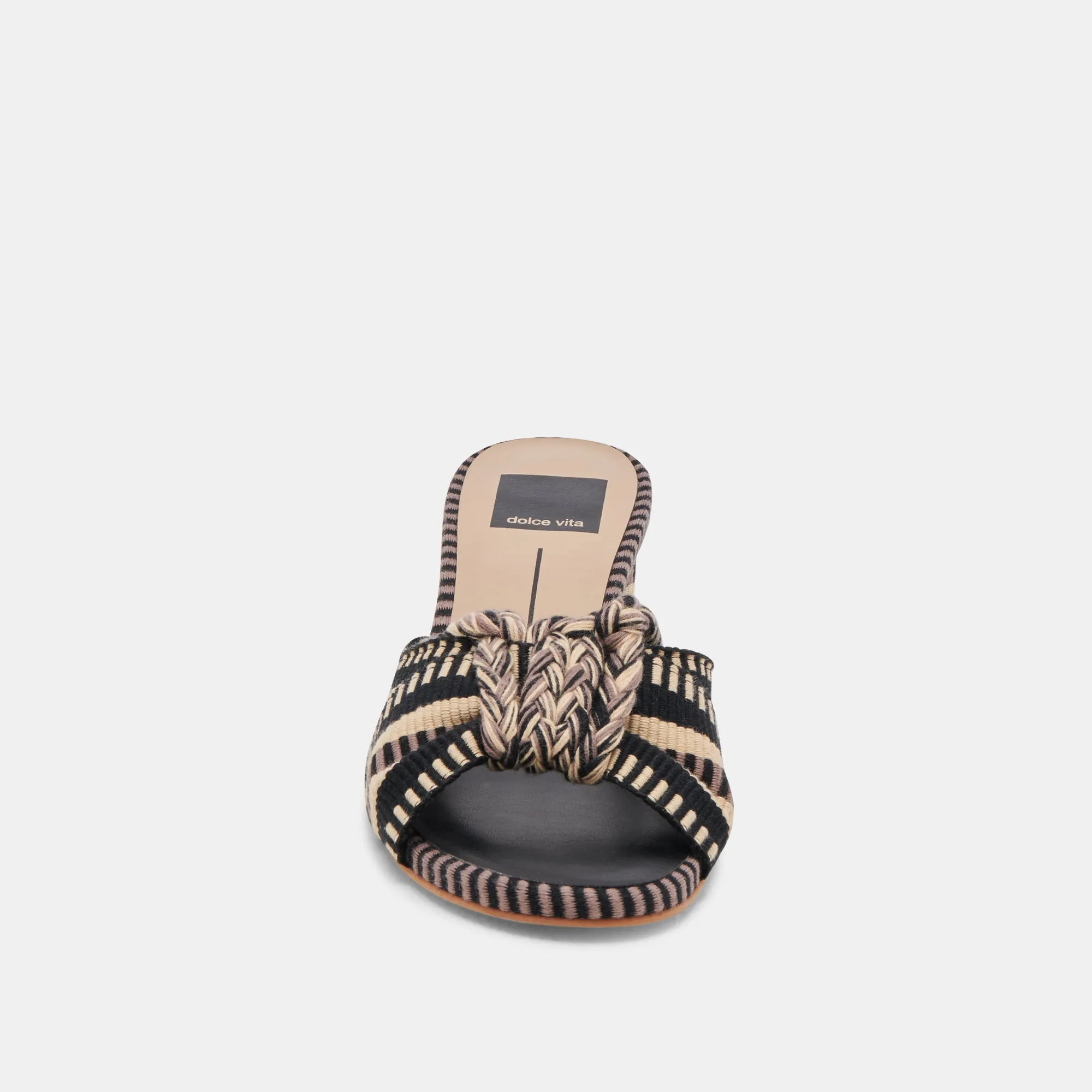 DALLIE TALONS NOIRS MULTICOLORES TISSÉS
