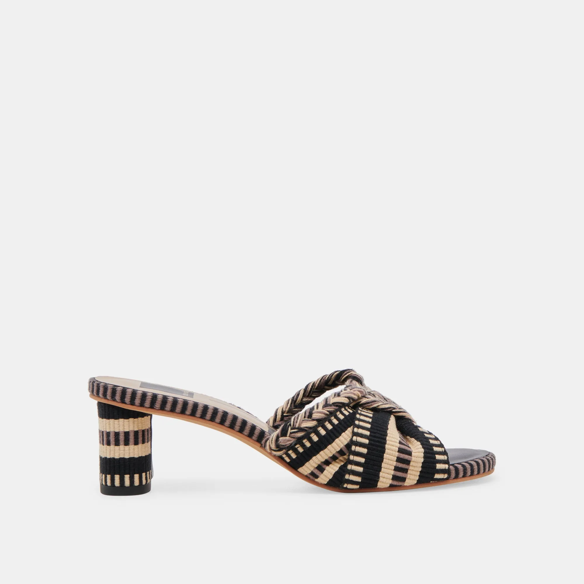DALLIE TALONS NOIRS MULTICOLORES TISSÉS