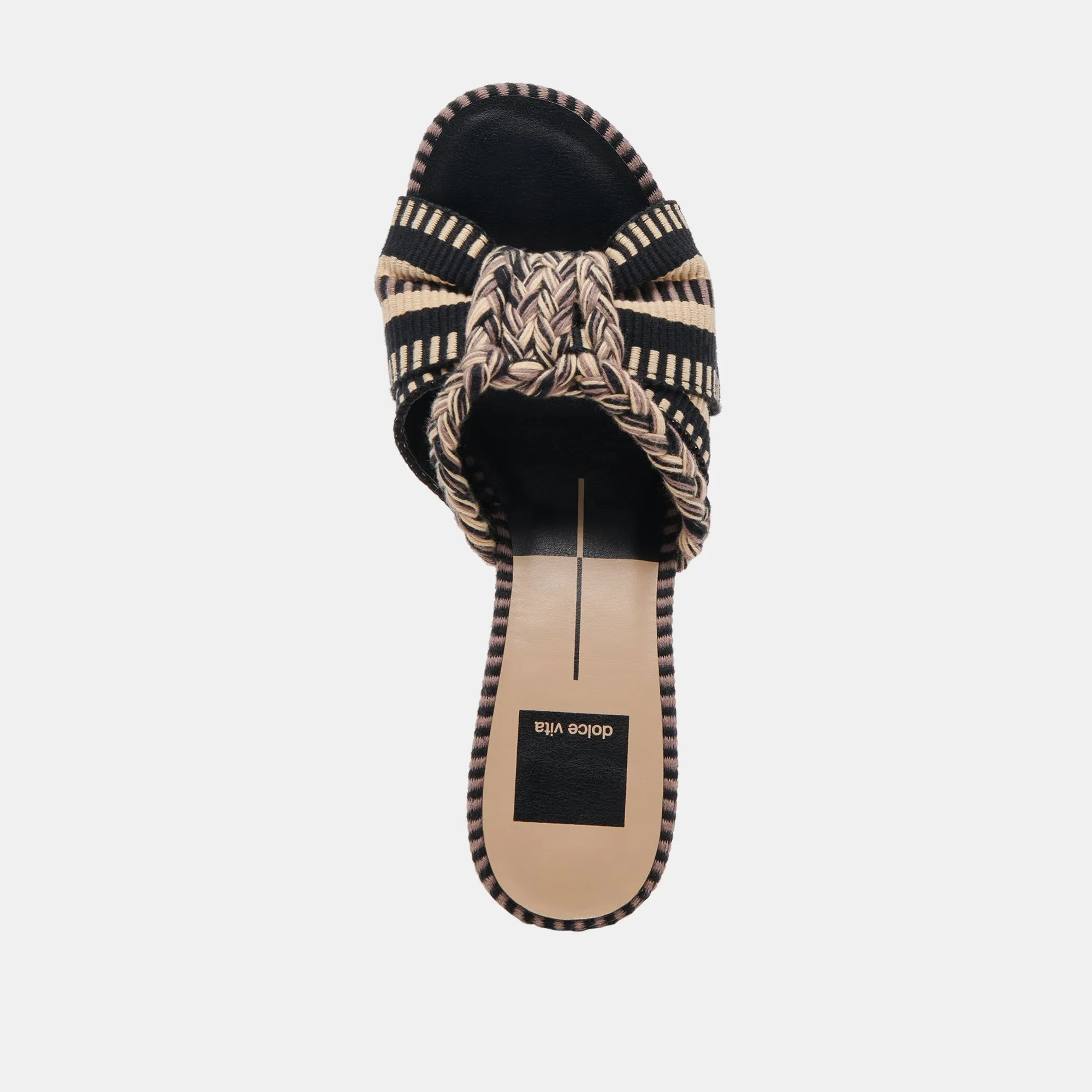 DALLIE TALONS NOIRS MULTICOLORES TISSÉS
