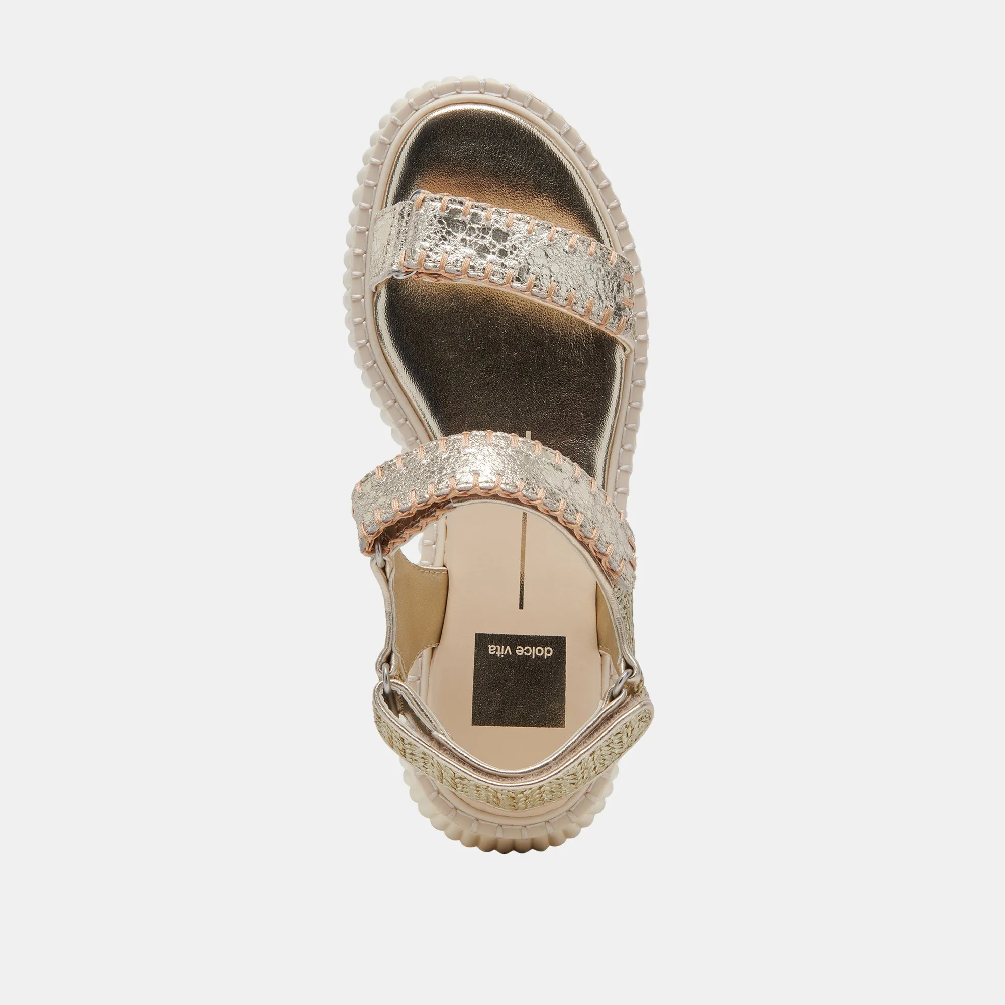 DEBRA SANDALES PLATINE CUIR VIEILLI