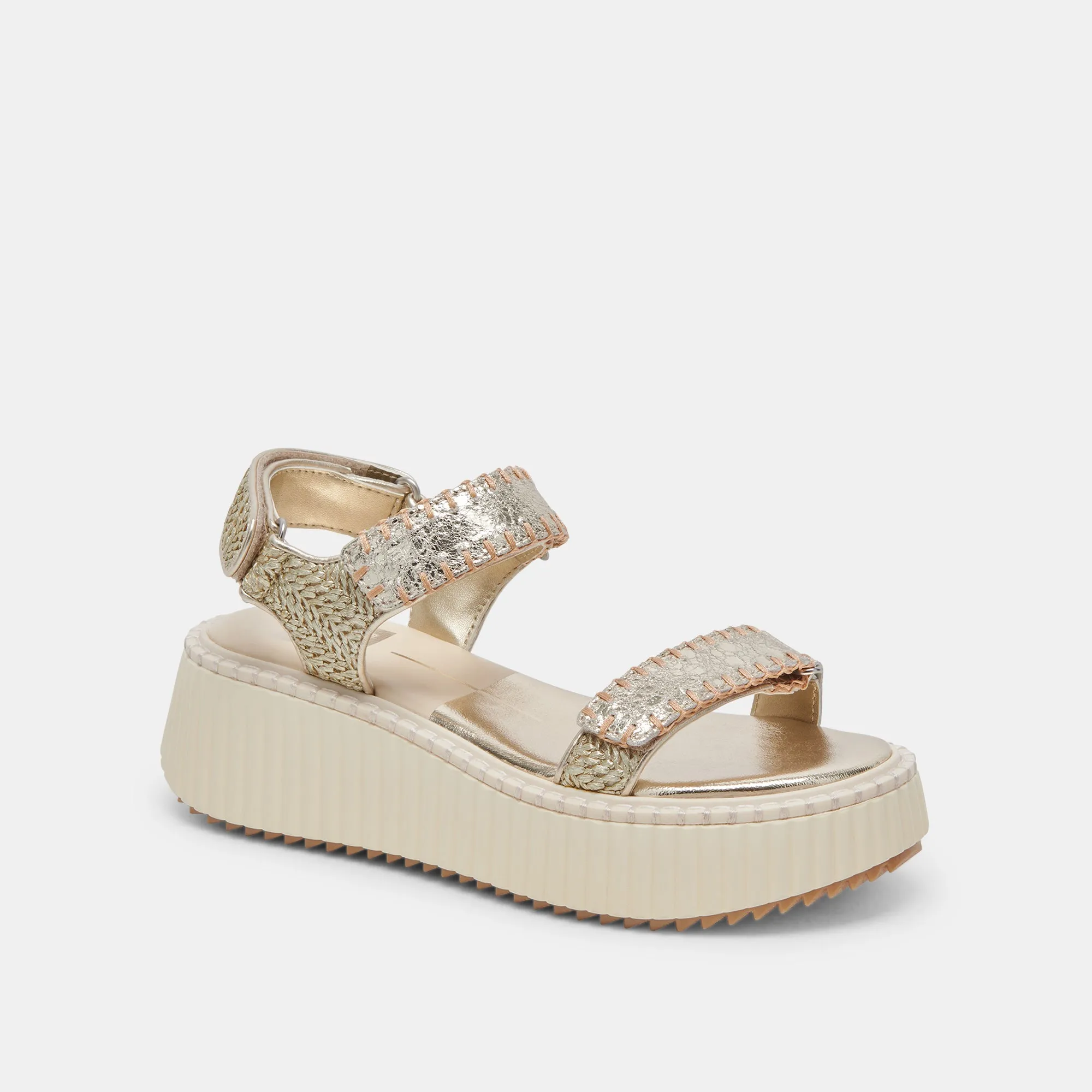 DEBRA SANDALES PLATINE CUIR VIEILLI